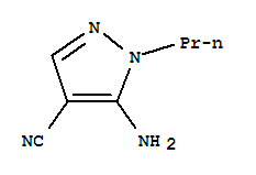 Structure of 1H-Pyrazole-4-carbonitrile,5-amino-1-propyl-