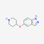 Structure of 1H-Indazole, 5-(4-piperidinyloxy)-