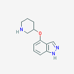 Structure of 1H-Indazole, 4-(3-piperidinyloxy)-