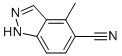 Structure of 4-METHYL-5-CYANO-(1H)INDAZOLE