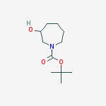 Structure of 1H-Azepine-1-carboxylic acid, hexahydro-3-hydroxy-, 1,1-dimethylethylester