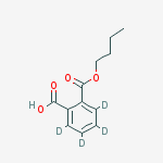 2-butoxycarbonyl-3,4,5,6-tetradeuteriobenzoic acid结构式