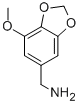 (4-Methoxy-benzo[1,3]dioxol-6-)-methylamine结构式