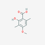 2-hydroxy-4-methoxy-3,6-dimethylbenzoic acid结构式