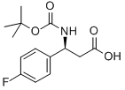 Structure of BOC-(S)-3-AMINO-3-(4-FLUORO-PHENYL)-PROPIONIC ACID