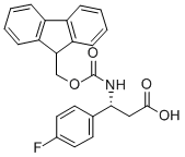 Structure of FMOC-(R)-3-AMINO-3-(4-FLUORO-PHENYL)-PROPIONIC ACID