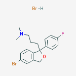 Structure of Citalopram Related Compound H (25 mg) (1-(4'-fluorophenyl)-1-(3-dimethylaminopropyl)-5-bromophthalane hydrobromide)