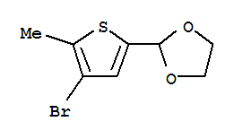 2-(4-Bromo-5-methyl-2-thienyl)-1,3-dioxolane结构式