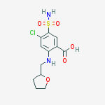 TETRAHYDRO FUROSEMIDE 的化学结构式