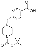 Structure of 4-(4-CARBOXYBENZYL)PIPERAZINE-1-CARBOXYLIC ACID TERT-BUTYL ESTER