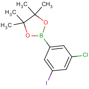 2-(3-chloro-5-iodophenyl)-4,4,5,5-tetramethyl-1,3,2-dioxaborolane结构式