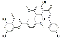 2-(4-Methoxyphenyl)-5-hydroxy-7-methoxy-8-[2-methoxy-5-(5,7-dihydroxy-4-oxo-4H-1-benzopyran-2-yl)phenyl]-4H-1-benzopyran-4-one结构式