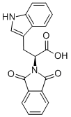 (S)-2-(1,3-dioxoisoindolin-2-yl)-3-(1H-indol-3-yl)propanoic acid结构式
