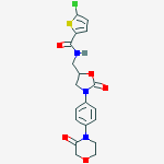 Structure of 5-chloro-n-[[2-oxo-3-[4-(3-oxomorpholin-4-yl)phenyl]-1,3-oxazolidin-5-yl]methyl]thiophene-2-carboxamide