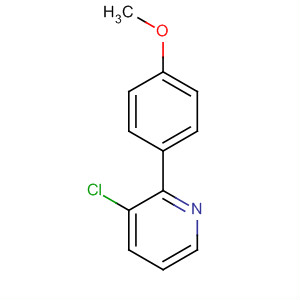 Structure of Pyridine, 3-chloro-2-(4-methoxyphenyl)-