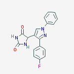 Structure of 5-(3-(4-Fluorophenyl)-1-phenyl-1H-pyrazol-4-yl)imidazolidine-2,4-dione