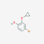 4-Bromo-2-cyclopropoxy-phenol结构式