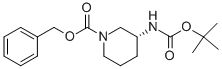 Structure of (R)-3-N-BOC-AMINO-1-CBZ-PIPERIDINE