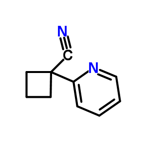 1-(2-pyridyl)cyclobutanecarbonitrile结构式