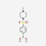 Structure of Boronic acid, [4-[(4-methyl-1-piperazinyl)sulfonyl]phenyl]-