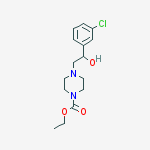 Structure of 1-Piperazinecarboxylic acid, 4-[2-(3-chlorophenyl)-2-hydroxyethyl]-,ethyl ester