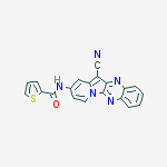 Structure of N-(12-CYANINDOLIZINO[2,3-B]QUINOXALIN-2-YL)-2-THIOPHENECARBOXAMIDE