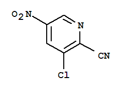 3-氯-5-硝基吡啶甲腈结构式