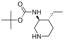 Structure of Carbamic acid, [(3S,4R)-4-ethyl-3-piperidinyl]-, 1,1-dimethylethyl ester