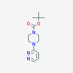 Structure of 1-Piperazinecarboxylic acid, 4-(3-pyridazinyl)-, 1,1-dimethylethyl ester