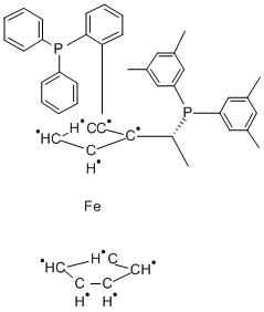 Structure of (R)-1-[(R)-2-[2-(DIPHENYLPHOSPHINO)PHENYL]FERROCENYL]ETHYLDI(3,5-XYLYL)PHOSPHINE