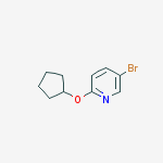 Pyridine, 5-bromo-2-(cyclopentyloxy)-结构式