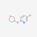 Pyridine, 5-bromo-2-[(tetrahydro-3-furanyl)oxy]-结构式