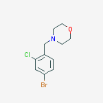 4-[(4-bromo-2-chlorophenyl)methyl]Morpholine结构式