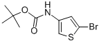 2-溴-4-(N-叔丁氧羰基胺基)噻吩结构式