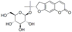 Structure of 7H-Furo(3,2-g)(1)benzopyran-7-one, 2-(1-(beta-D-glucopyranosyloxy)-1-m ethylethyl)-2,3-dihydro-, (S)-