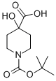 N-BOC-4-羟基哌啶-4-甲酸结构式