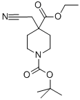 Structure of 1,4-Piperidinedicarboxylic acid, 4-(cyanomethyl)-, 1-(1,1-dimethylethyl) 4-ethyl ester