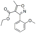 Structure of 4-Isoxazolecarboxylic acid, 3-(2-methoxyphenyl)-5-methyl-, ethyl ester