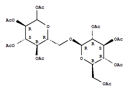 Structure of D-Glucopyranose,6-O-(2,3,4,6-tetra-O-acetyl-b-D-glucopyranosyl)-,1,2,3,4-tetraacetate