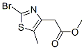 Structure of 4-THIAZOLEACETIC ACID 2-BROMO-5-METHYL-,METHYL ESTER