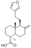 (1S,8aα)-5β-[2-(3-Furyl)ethyl]decahydro-1,4aβ-dimethyl-6-methylene-1-naphthalenecarboxylic acid结构式
