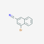 Structure of 2-Naphthalenecarbonitrile, 4-bromo-