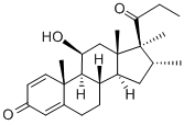 Structure of (11b,16a,17b)-11-Hydroxy-16,17-dimethyl-17-(1-oxopropyl)androsta-1,4-dien-3-one