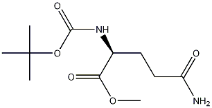 (S)-5-氨基-2-((叔丁氧羰基)氨基)-5-氧代戊酸甲酯结构式