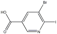 Structure of 5-Bromo-6-iodo-3-pyridinecarboxylic acid