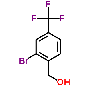 Structure of benzenemethanol, 2-bromo-4-(trifluoromethyl)-