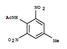4-甲基-2,6-二硝基-N-乙酰苯胺结构式