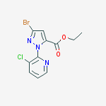 Structure of ethyl 5-bromo-2-(3-chloropyridin-2-yl)pyrazole-3-carboxylate
