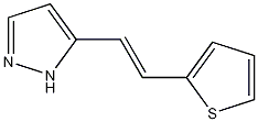 Structure of (E)-5-(2-(thiophen-2-yl)vinyl)-1H-pyrazole