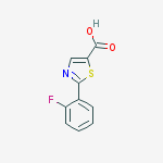 Structure of 5-Thiazolecarboxylic acid, 2-(2-fluorophenyl)